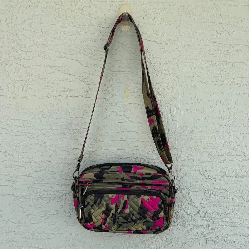 Lug Carousel XL Women's Crossbody Bag Camo Orchid Large